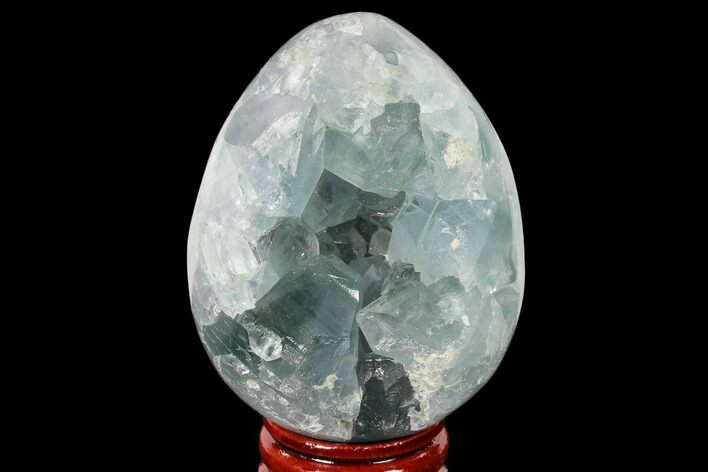 Crystal Filled Celestine (Celestite) Egg Geode - Madagascar #140310